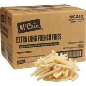 3/8" Straight Cut French Fries - 6/5 Lbs
