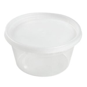 SC12 - 12 Oz Heavy Duty Soup Or Food Container With Lids - 250 Sets ( Deli Container) - Image 2