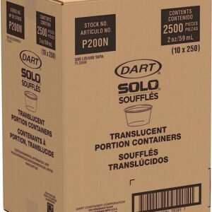2 oz Plastic Souffle Cup - 2500 Ct