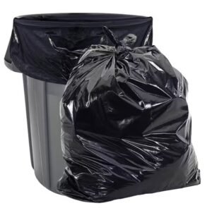 40X46 Gallon Can Liners, Black, 1.5Mil - 100 Ct