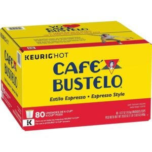 Café Bustelo Coffee Espresso Style K-Cups, Dark Roast 80 Ct