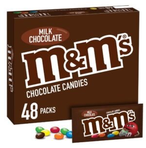 M&M'S Milk Chocolate Candy Full Size Bulk Pack 48 Ct /1.69 oz