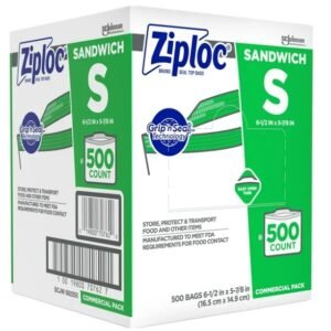 Ziploc- 8X8 Sandwich Bags - 500 Ct