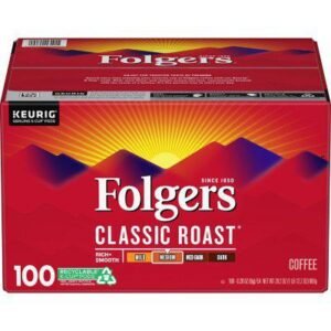 Folgers Classic Medium Roast K-Cup Coffee Pods 100 Ct