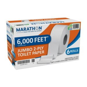 Marathon Jumbo Roll 2-Ply Toilet Paper 1000 /6 Ct - Image 2