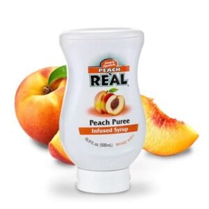 Real - Peach Puree Infused Syrup, 16.9 Oz, 6 Pack