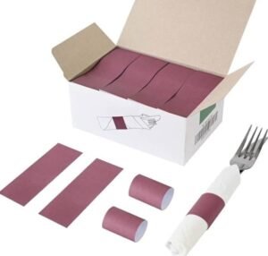 Burgundy Napkin Band Rings, 4.5"X1.5" - 2000 Ct