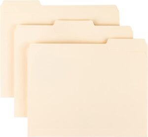 OD - File Folders, 1/3 Cut Assorted,100 Ct Letter Size