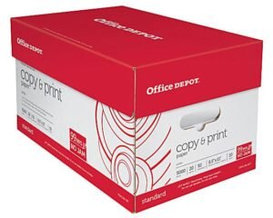 Office Depot® Multi-Use Printer & Copy Paper, Letter (8.5" x 11"), 5000 Sheets Per Case/10 Ream