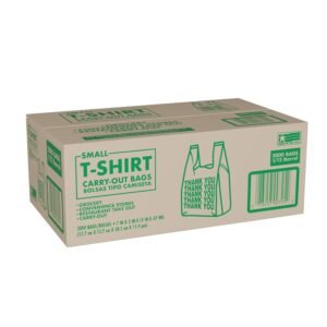 Small T shirt thank you bag 7x5x15 2000Ct