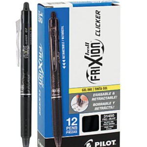Pilot® FriXion® Ball Clicker Erasable Retractable Gel Pens 12Ct - Black ink