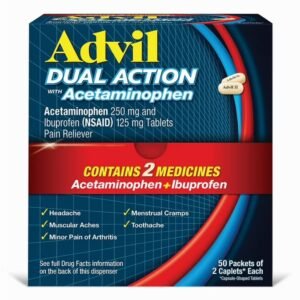 Advil dual action with acetaminophen 50-2Ct