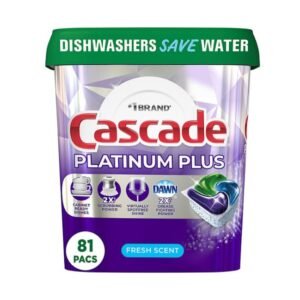 Cascade Platinum Plus ActionPacs Dishwasher Detergent Pacs, Fresh Scent, 81 ct.