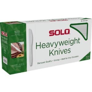 Solo Heavyweight Plastic Knife White 500Ct