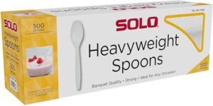 Solo Heavyweight Plastic Spoon White 500Ct