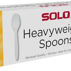 Solo Heavyweight Plastic Spoon White 500Ct