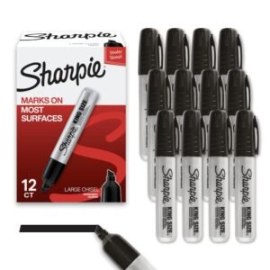 Sharpie® King-Size™ Permanent Markers, Black, 12Ct