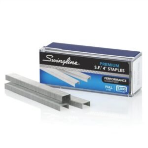 Swingline® S.F.® 4® Premium Staples, 1/4" Full Strip, Silver,5 / 5,000