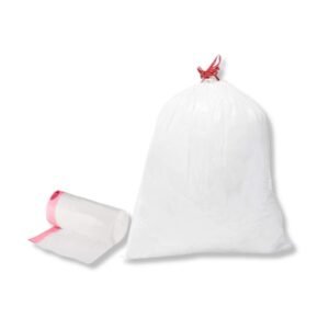 Red & White -Clear trash bag  13 Gal