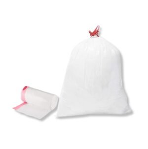 Red & White -Clear trash bag  13 Gal