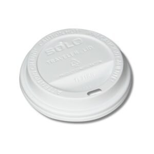 Solo Dome Lid traveler 10-24 oz White 1000Ct