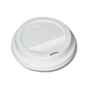 Solo Dome Lid traveler 10-24 oz White 1000Ct
