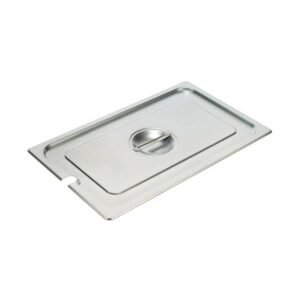 Winco - 18/8 Stainless Steel Steam Pan Cover, Slotted, Full Size, 20.88 x 12.75" x 1.25"