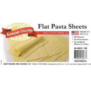 Frozen Supremo Italiano - Flat Pasta Sheets - 10 lbs