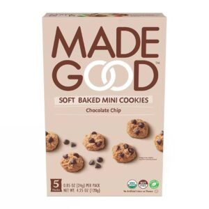 MadeGood Chocolate Chip Soft Baked Cookies, Organic Snacks .85oz /5Ct