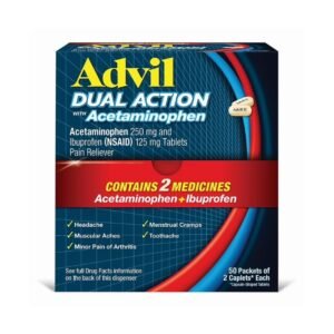 Advil dual action with acetaminophen 50-2Ct