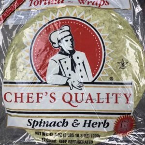Chef's Quality - 12" Spinach Wraps - 6/12ct