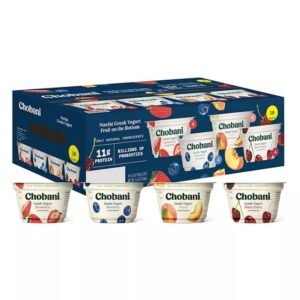 Chobani Nonfat Greek Yogurt Fruit On The Bottom - 5.03oz / 16Ct