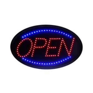 Alpine Industries LED Open Sign, Oval, 23 x 14