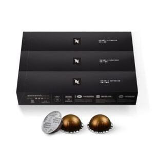 Nespresso Capsules Vertuo, Double Espresso Chiaro, Medium Roast Espresso Coffee, 30 Ct  2.7oz