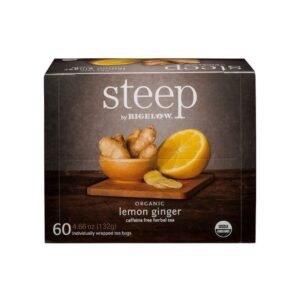 Steep by Bigelow - Lemon Ginger Herbal Tea 60 ct.