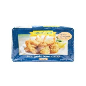 Frozen Captain's Catch Breaded Shrimp - 21/25, Butterfly, Tail-on, IQF, 3 lb box