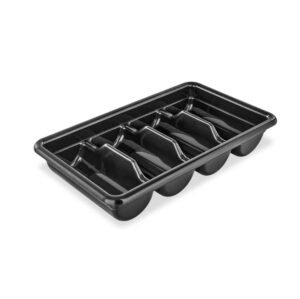 4 Compartment Cutlery Bin - Black