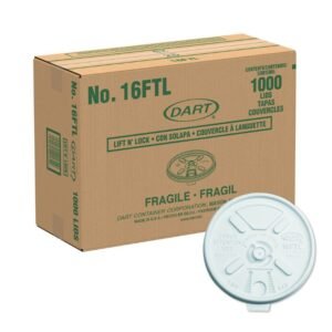 Dart - 16FTLS - Lift n' Lock Lid for 16 oz Foam Cups - 1000 ct