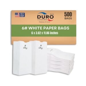 Duro - 6 lb White Shopping Bags - 500 ct