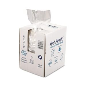 Get Reddi - 6X3X15 Clear Poly Food Bag .60 Mil - 1000 Ct