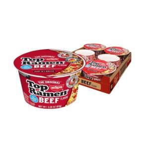 Top Ramen Bowl, Beef - 6/3.28oz