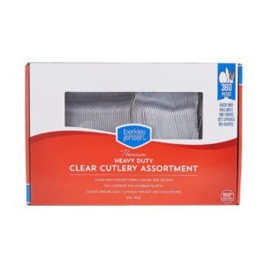 Berkley Jensen Plastic premium clear cutlery assortment  360Ct