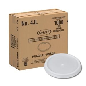 Dart - 4JL - Translucent Plastic Vented Lid - 1000 ct