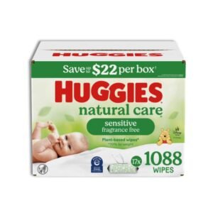 Huggies - Natural Care Sensitive Baby Wipes, Fragrance Free, 17Pack, 1088 Wipes