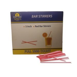 Sunset - 5" Bar Stirrer, Red - 1000 ct