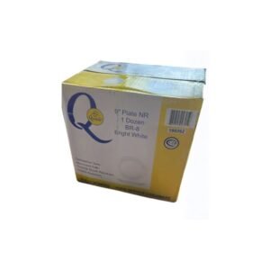 Qualite - 9" White Narrow Rim Plate - 1 Dz