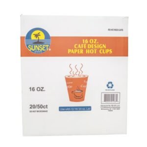Sunset - Hot Paper Cafe Desing Cup 16 oz - 1000CT