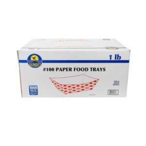 Sunset - #100 Food trays 1Lb - 100 Ct