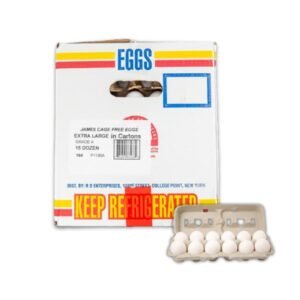 James Farm - Extra Large White Eggs, in Cartons - 15 Dozen