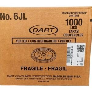 Dart - 6JL - White vented Lid for 6oz - 1000 Ct